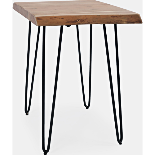 Nature's Edge Side Table in Acacia Wood & Iron